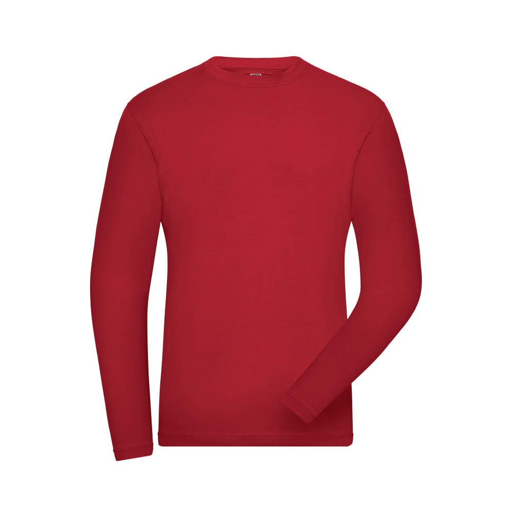 Men's BIO Stretch-Longsleeve Work - SOLID - - Langarm Shirt aus weichem Elastic-Single-Jersey