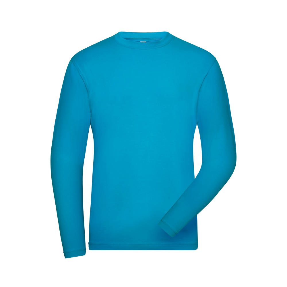 Men's BIO Stretch-Longsleeve Work - SOLID - - Langarm Shirt aus weichem Elastic-Single-Jersey