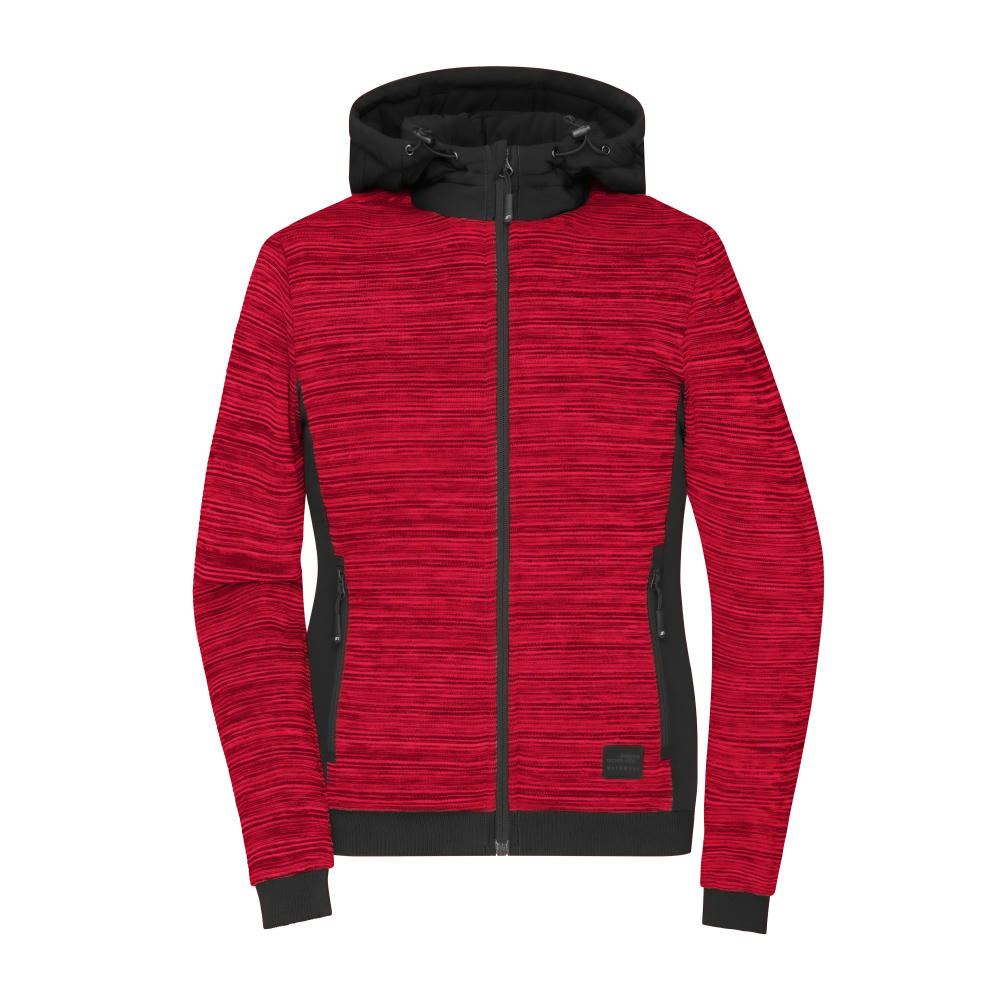 Ladies' Padded Hybrid Jacket - Wattierte Strickfleece Jacke im attraktiven Materialmix
