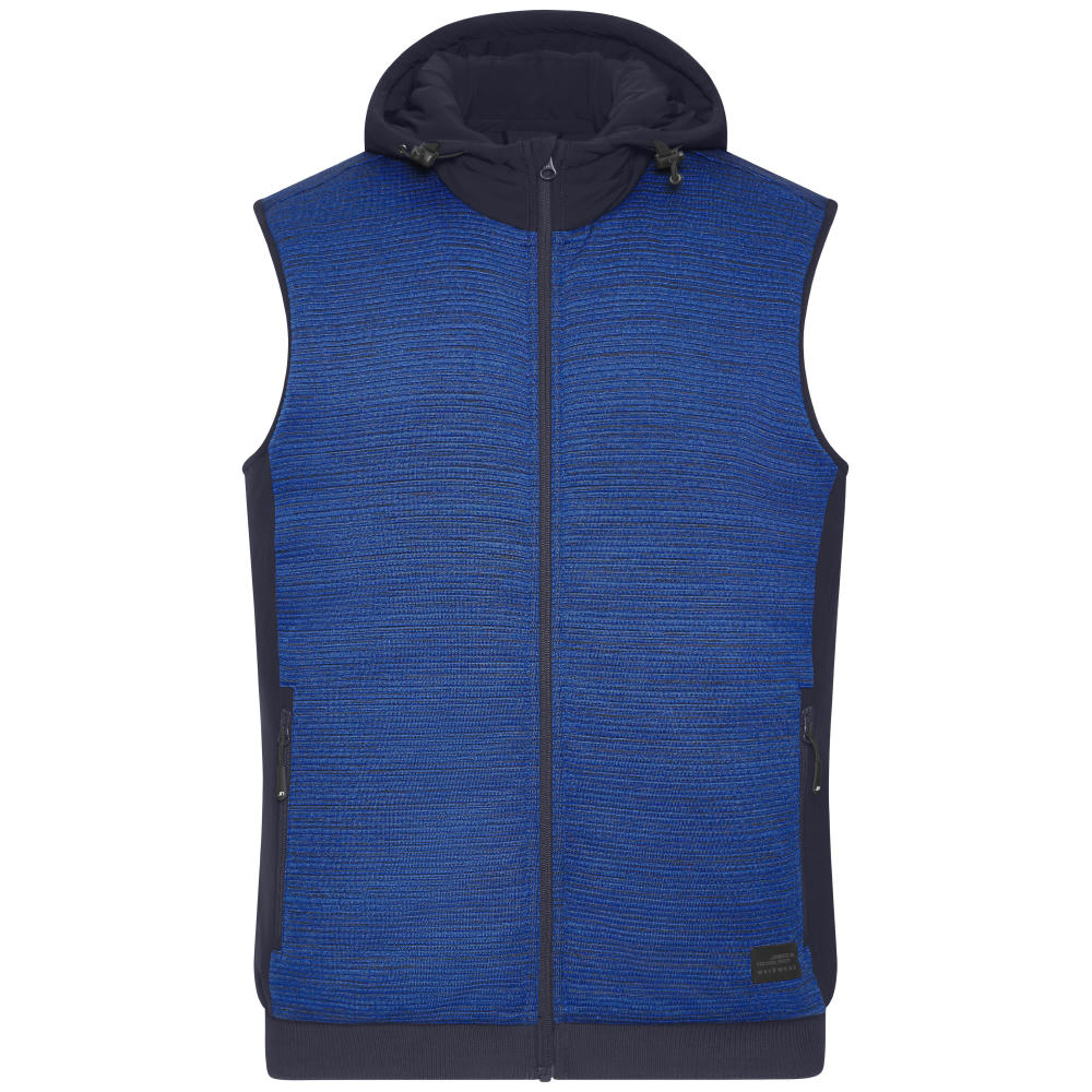 Men's Padded Hybrid Vest-Wattierte Strickfleece Weste im attraktiven Materialmix