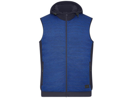 Men's Padded Hybrid Vest-Wattierte Strickfleece Weste im attraktiven Materialmix