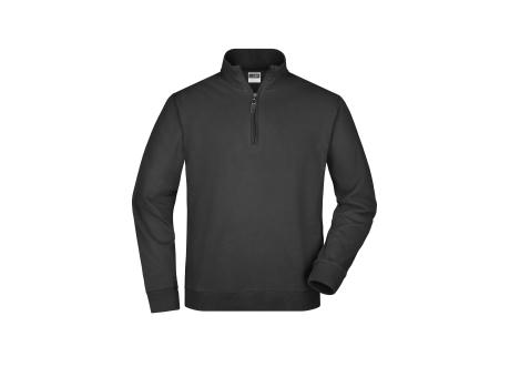Round-Neck Zip-Sweatshirt mit Stehkragen und kurzem Reißverschluss