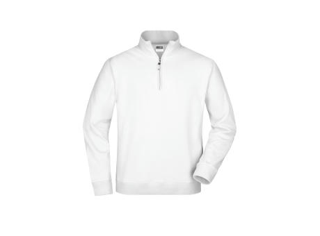 Round-Neck Zip-Sweatshirt mit Stehkragen und kurzem Reißverschluss