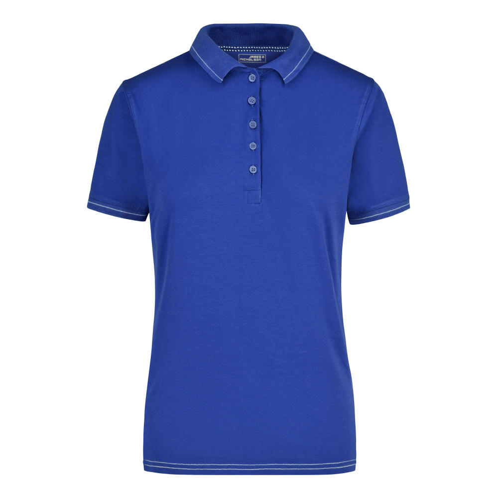 Ladies' Elastic Polo - Hochwertiges Poloshirt mit Kontraststreifen