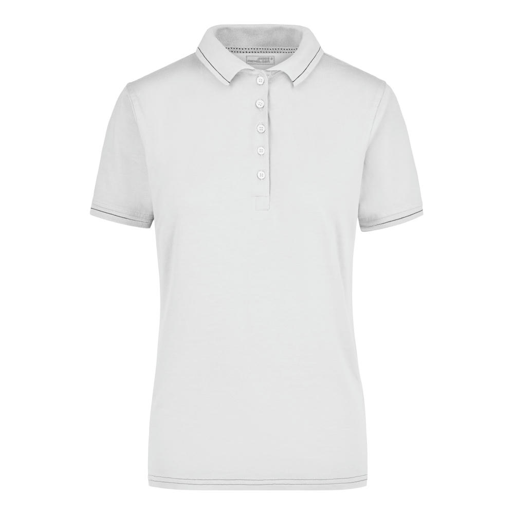 Ladies' Elastic Polo - Hochwertiges Poloshirt mit Kontraststreifen