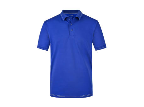 Men's Elastic Polo-Hochwertiges Poloshirt mit Kontraststreifen