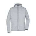 Men's Knitted Fleece Hoody - Kapuzenjacke aus Strickfleece in Melange-Optik