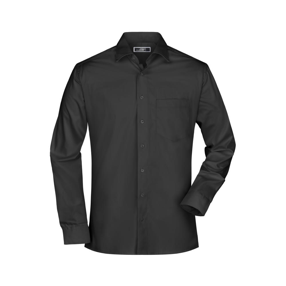 Men's Business Shirt Long-Sleeved-Bügelleichtes, modisches Herrenhemd