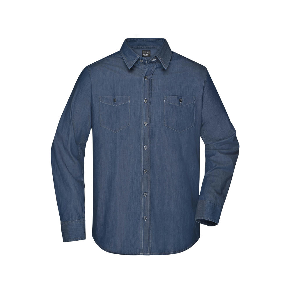 Men's Denim Shirt - Trendiges Jeanshemd