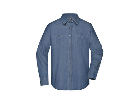 Men's Denim Shirt-Trendiges Jeanshemd