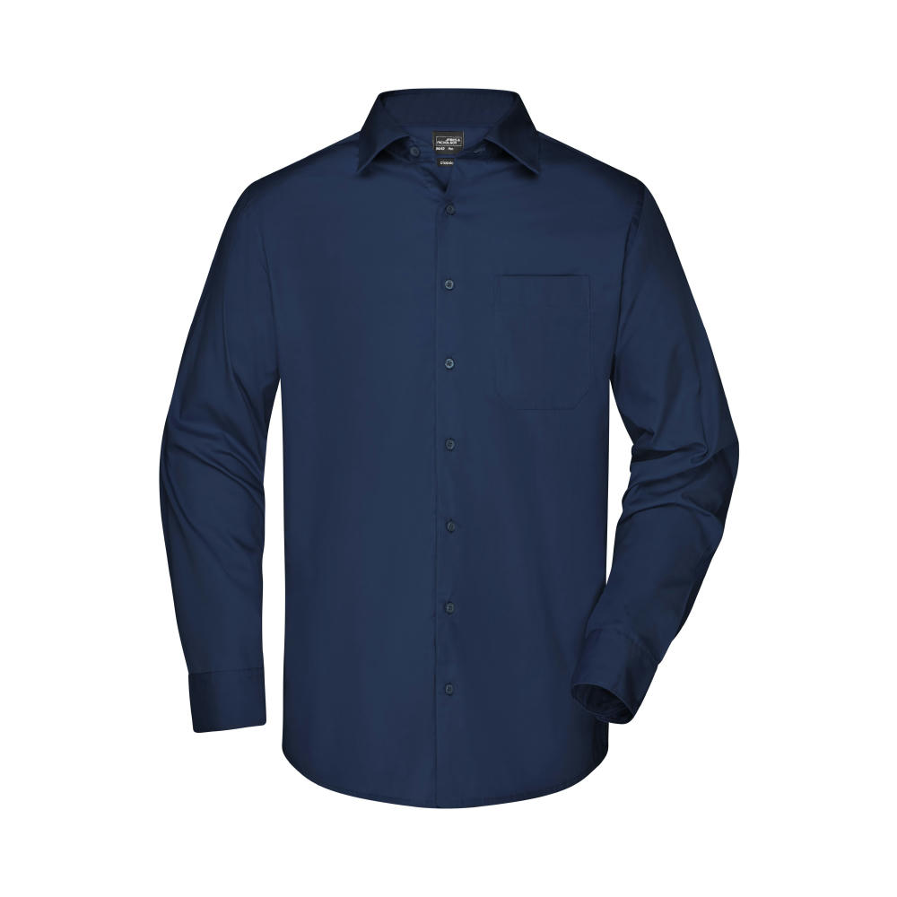 Men's Business Shirt Long-Sleeved-Klassisches Shirt aus strapazierfähigem Mischgewebe