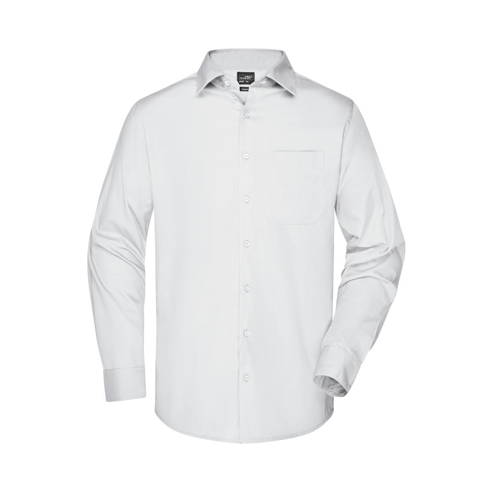 Men's Business Shirt Long-Sleeved-Klassisches Shirt aus strapazierfähigem Mischgewebe