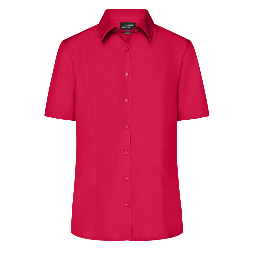 Ladies' Business Shirt Short-Sleeved-Klassisches Shirt aus strapazierfähigem Mischgewebe