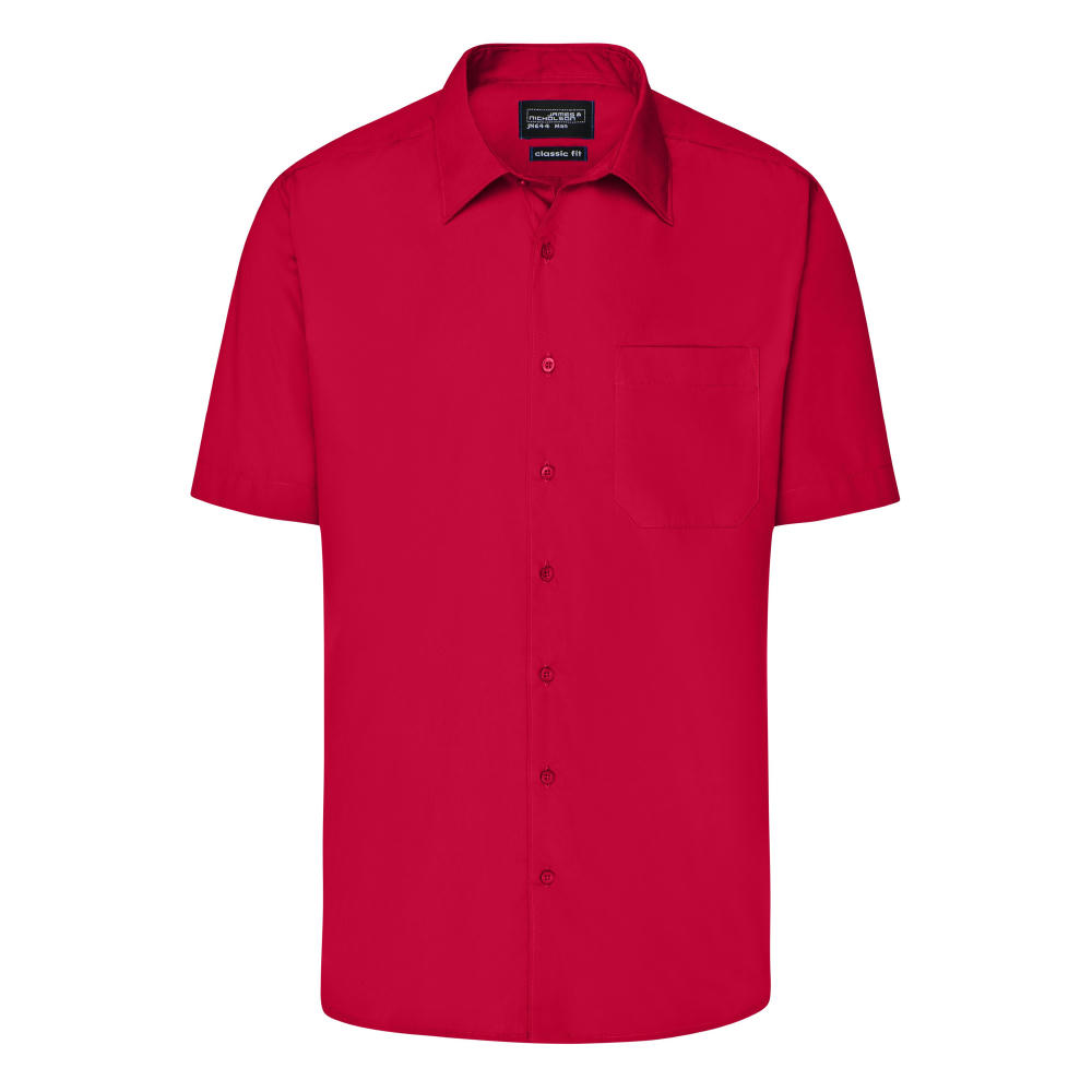 Men's Business Shirt Short-Sleeved-Klassisches Shirt aus strapazierfähigem Mischgewebe