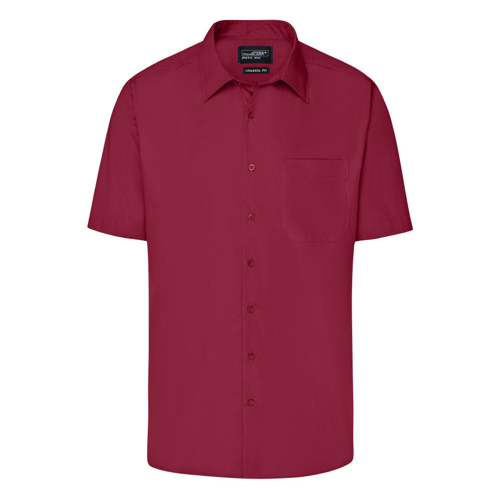 Men's Business Shirt Short-Sleeved-Klassisches Shirt aus strapazierfähigem Mischgewebe