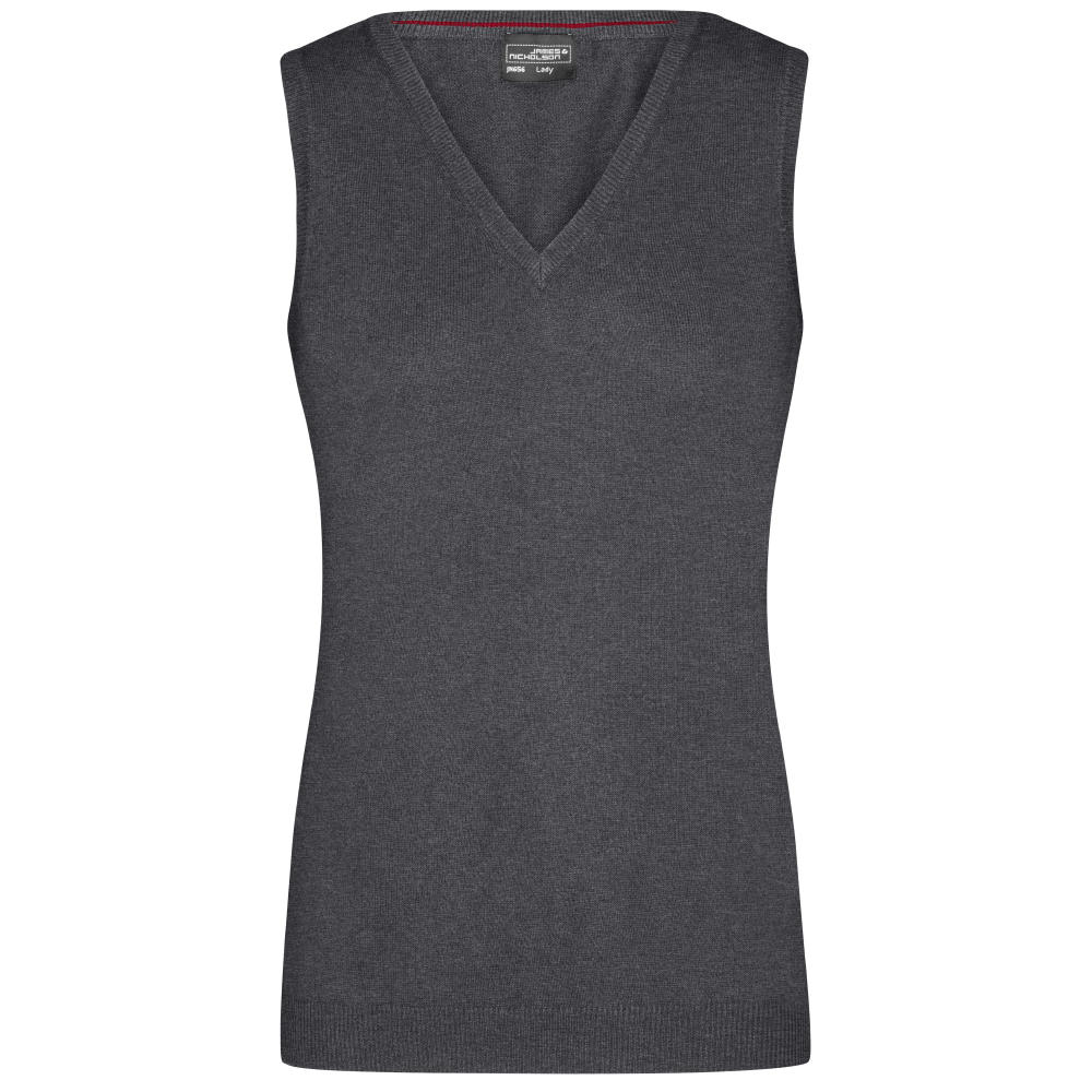 Ladies' V-Neck Pullunder-Klassischer Baumwoll-Pullunder