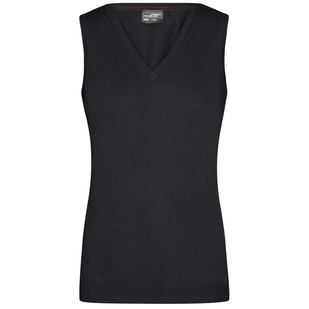 Ladies' V-Neck Pullunder-Klassischer Baumwoll-Pullunder