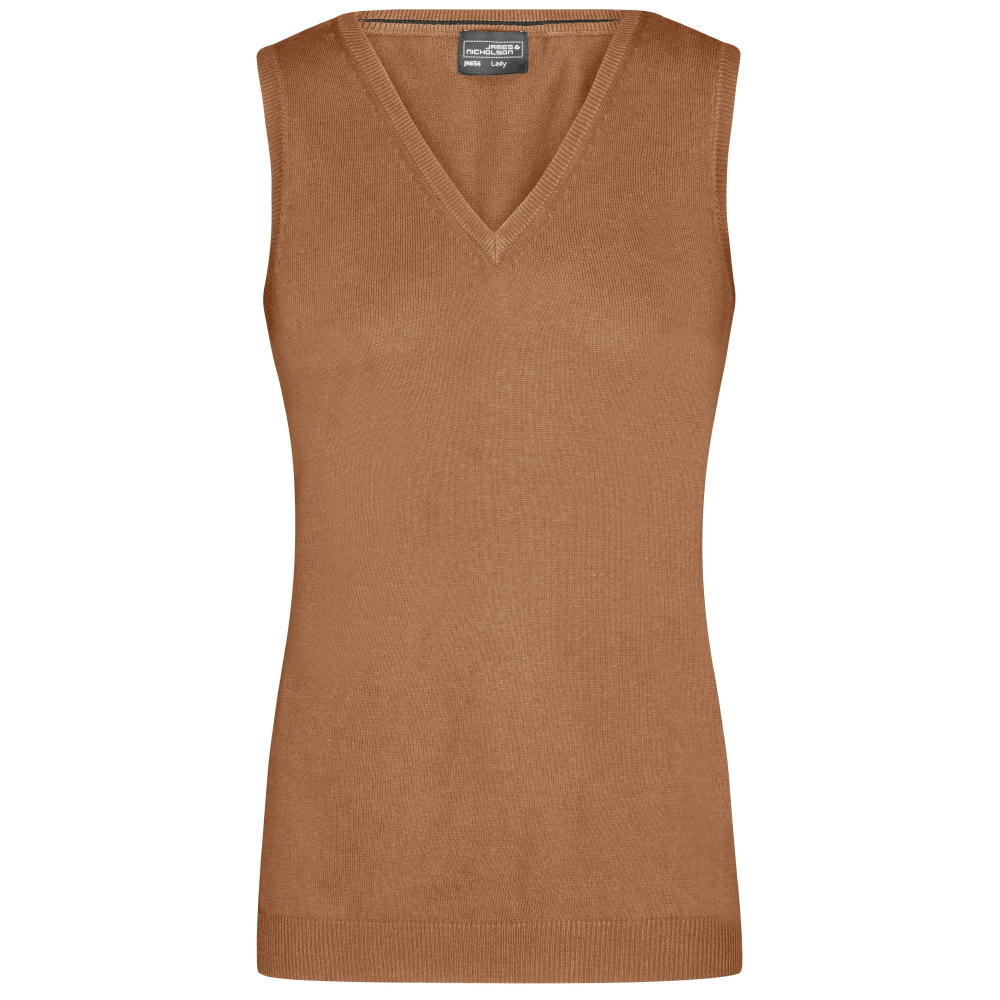 Ladies' V-Neck Pullunder-Klassischer Baumwoll-Pullunder