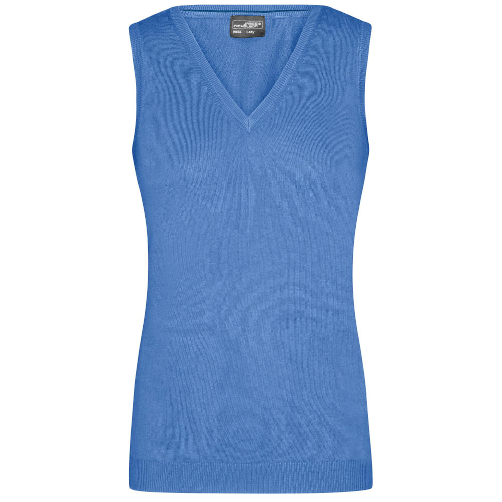 Ladies' V-Neck Pullunder-Klassischer Baumwoll-Pullunder