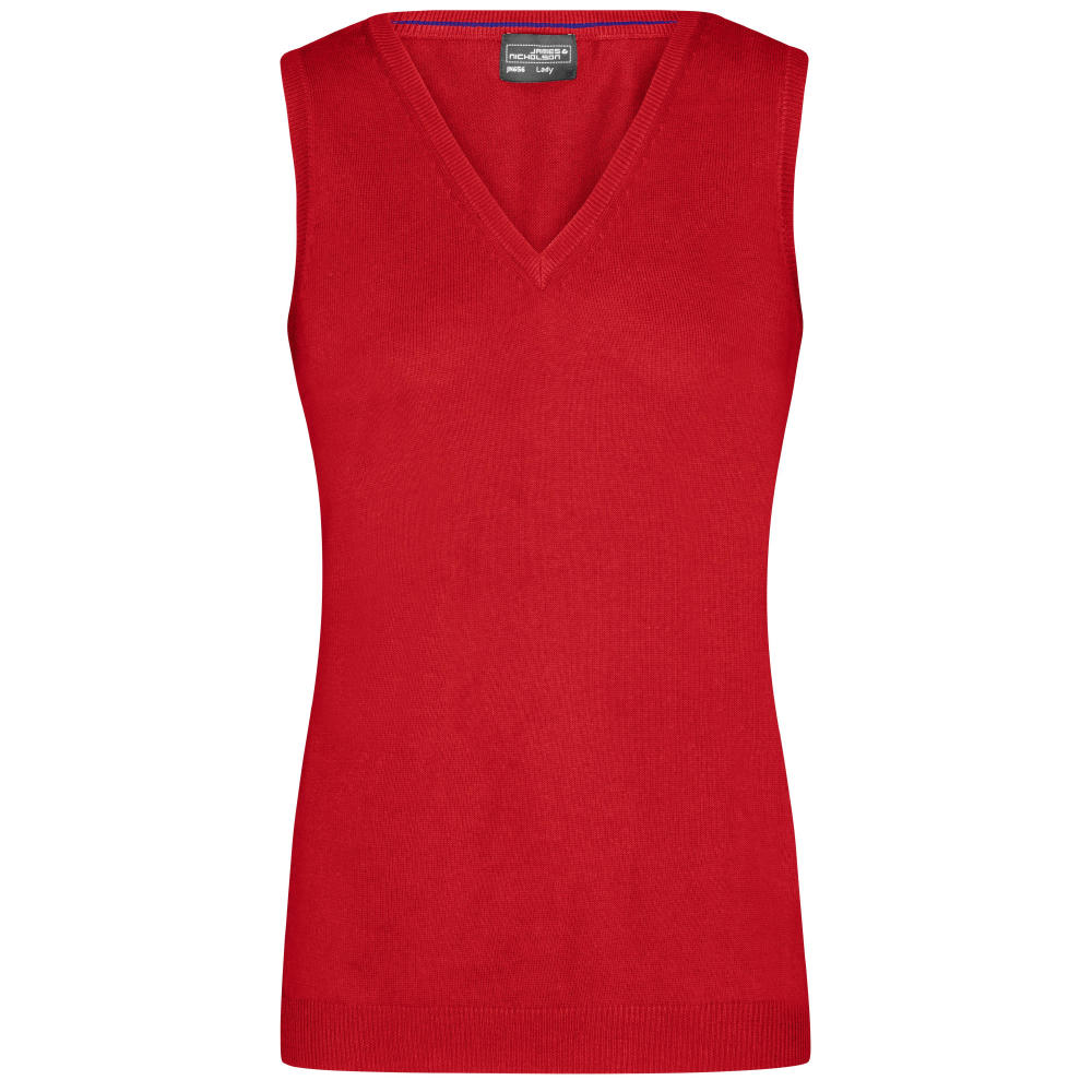 Ladies' V-Neck Pullunder-Klassischer Baumwoll-Pullunder