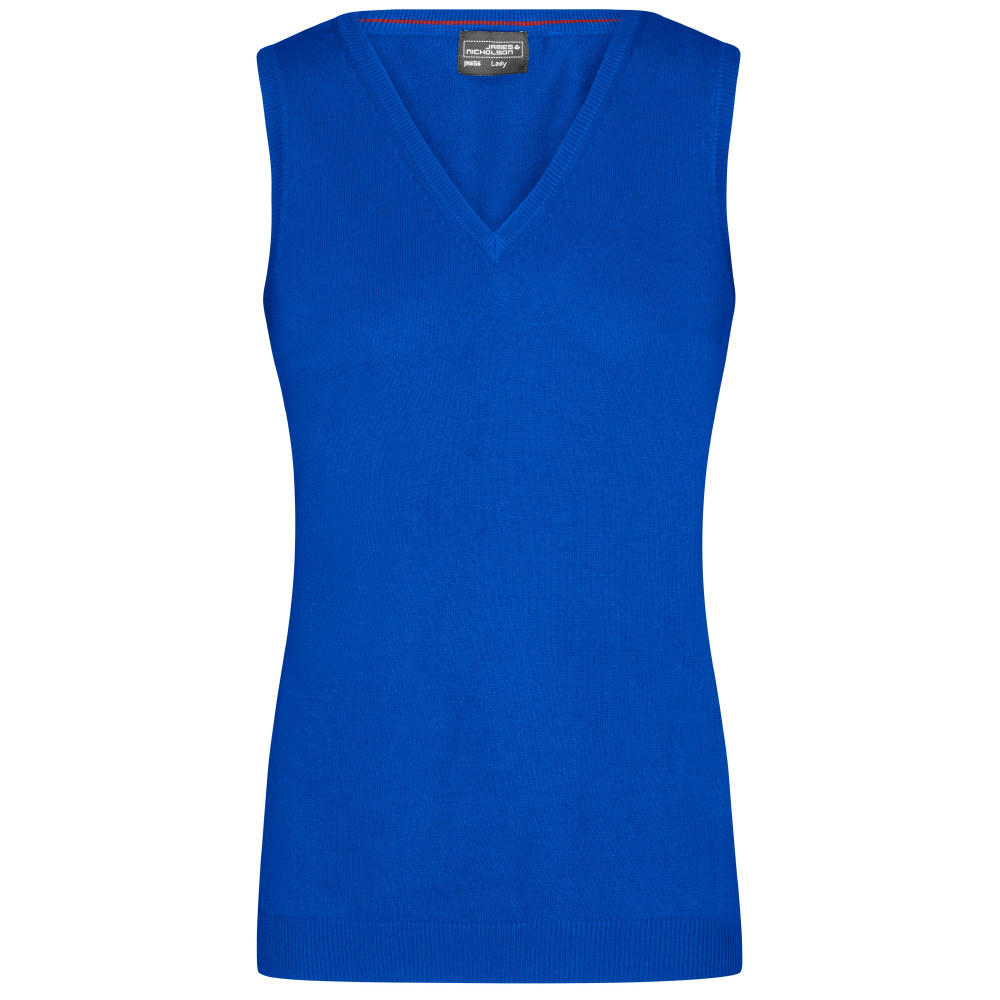 Ladies' V-Neck Pullunder-Klassischer Baumwoll-Pullunder