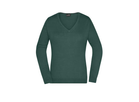 Ladies' V-Neck Pullover-Klassischer Baumwoll-Pullover