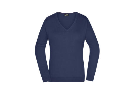 Ladies' V-Neck Pullover-Klassischer Baumwoll-Pullover