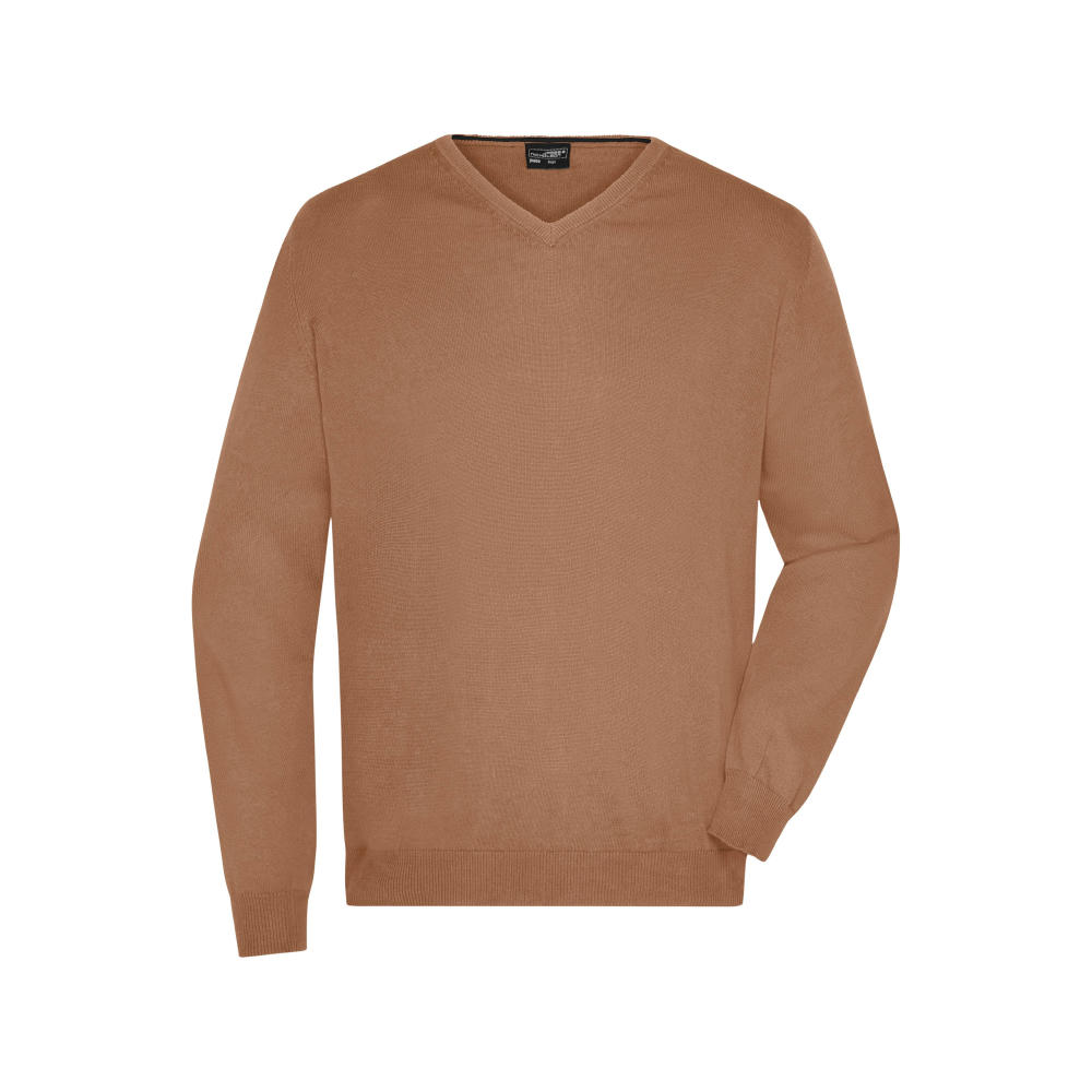 Men's V-Neck Pullover - Klassischer Baumwoll-Pullover