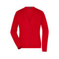 Ladies' V-Neck Cardigan - Klassische Baumwoll-Strickjacke