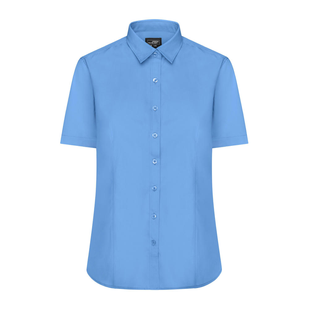 Ladies' Shirt Short-Sleeved Poplin - Klassisches Shirt aus pflegeleichtem Mischgewebe