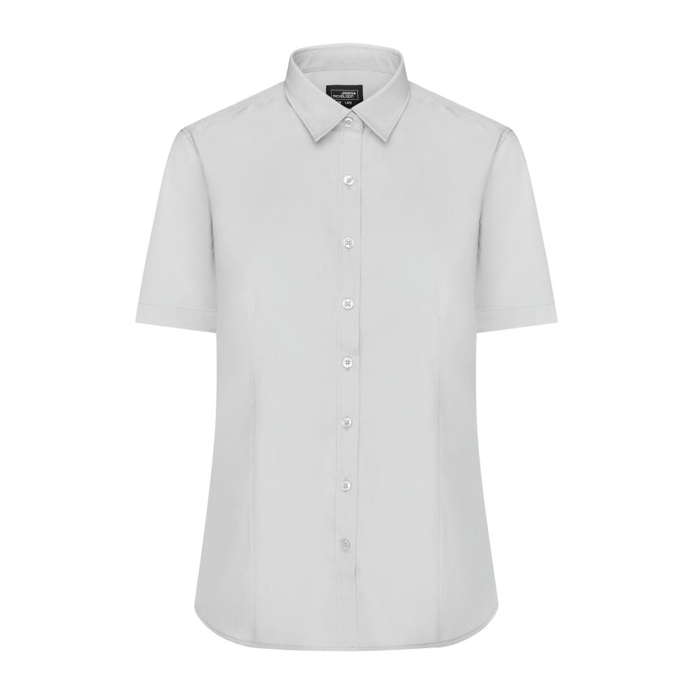 Ladies' Shirt Shortsleeve Poplin-Klassisches Shirt aus pflegeleichtem Mischgewebe