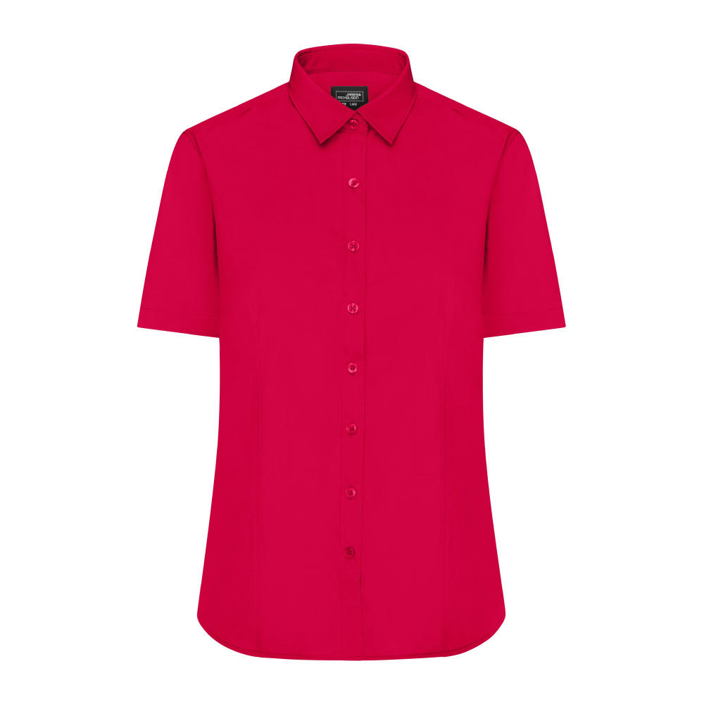 Ladies' Shirt Shortsleeve Poplin-Klassisches Shirt aus pflegeleichtem Mischgewebe