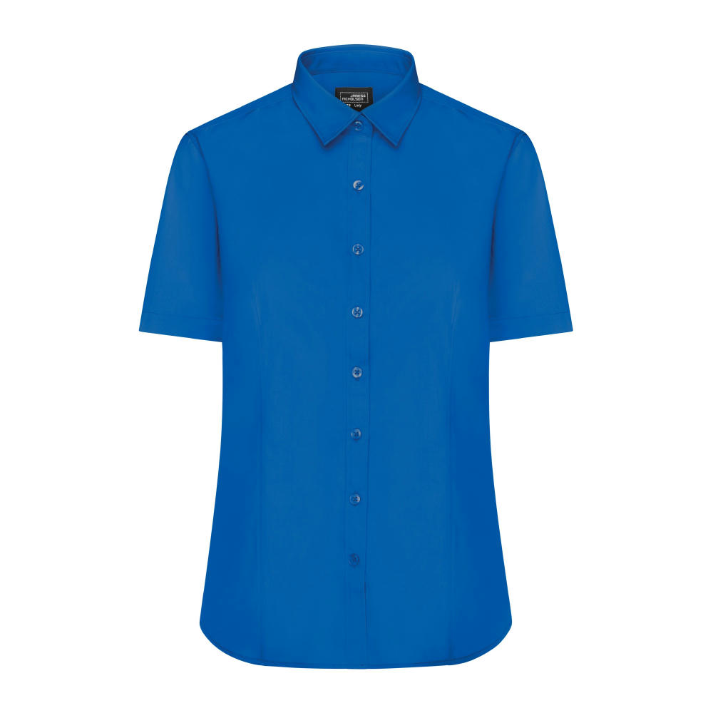 Ladies' Shirt Short-Sleeved Poplin - Klassisches Shirt aus pflegeleichtem Mischgewebe