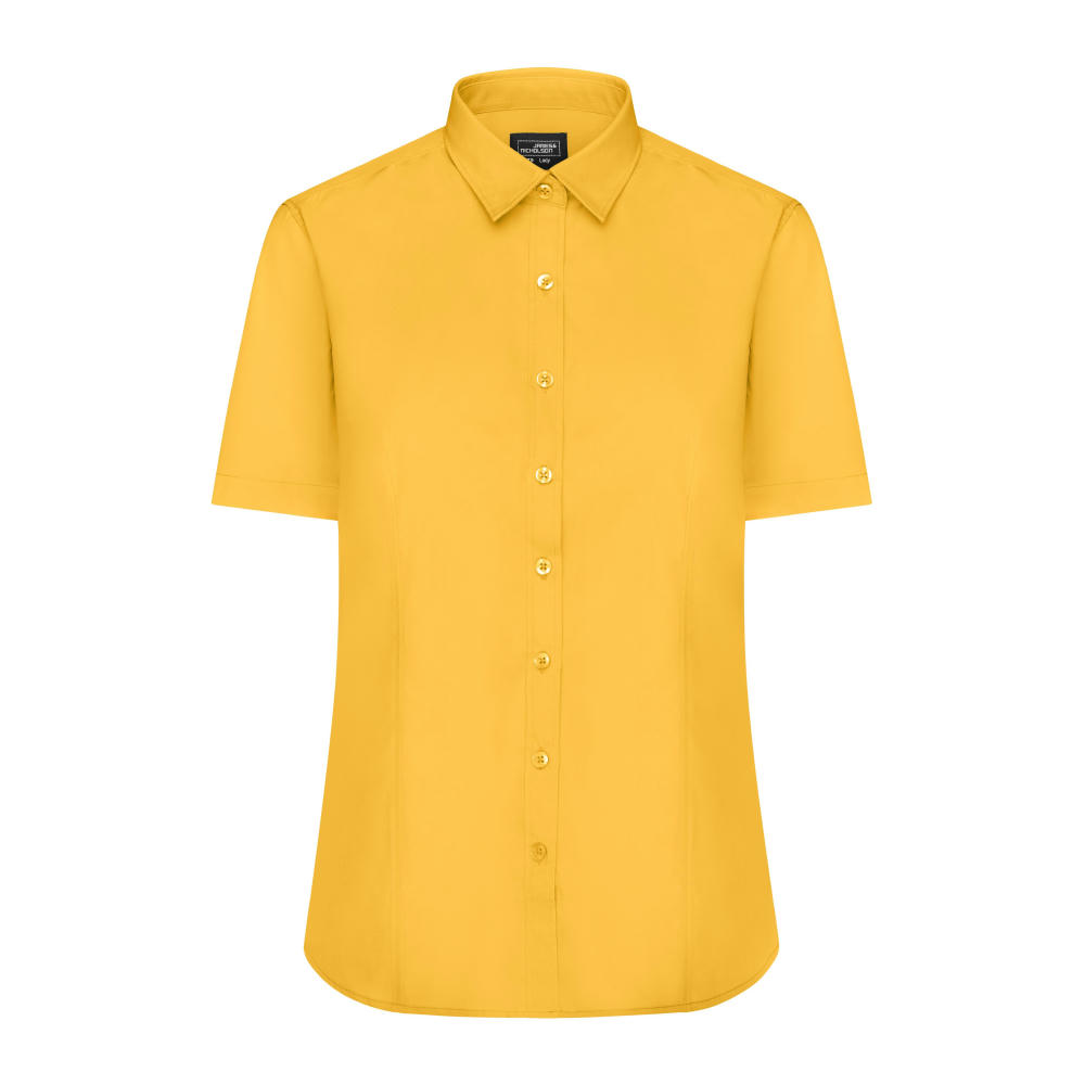 Ladies' Shirt Short-Sleeved Poplin - Klassisches Shirt aus pflegeleichtem Mischgewebe