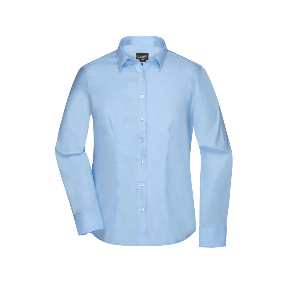 Ladies' Shirt Longsleeve Micro-Twill-Klassisches Shirt in pflegeleichter Baumwollqualität