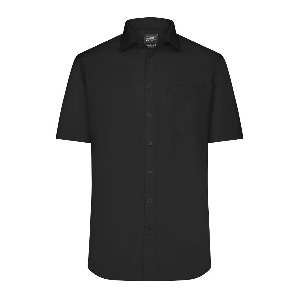 Men's Shirt Shortsleeve Micro-Twill-Klassisches Shirt in pflegeleichter Baumwollqualität