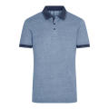 Men's Heather Polo - Melange Polo mit modischen Details