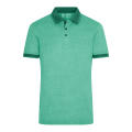 Men's Heather Polo - Melange Polo mit modischen Details