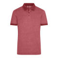 Men's Heather Polo - Melange Polo mit modischen Details