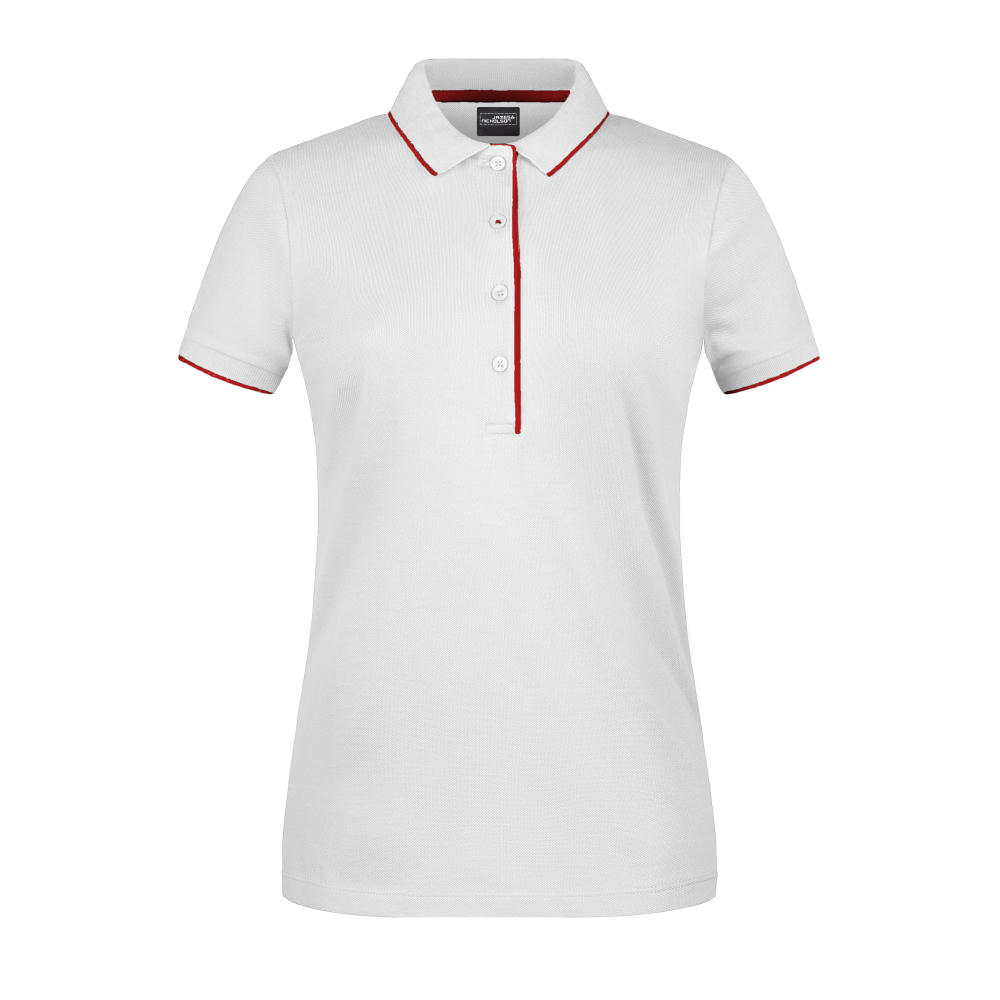 Ladies' Polo Stripe-Klassisches Polo mit Kontraststreifen