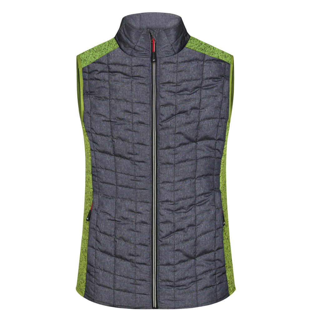 Ladies' Knitted Hybrid Vest-Weste im stylischen Materialmix