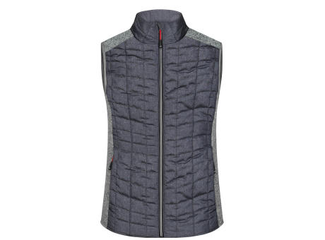 Ladies' Knitted Hybrid Vest-Weste im stylischen Materialmix