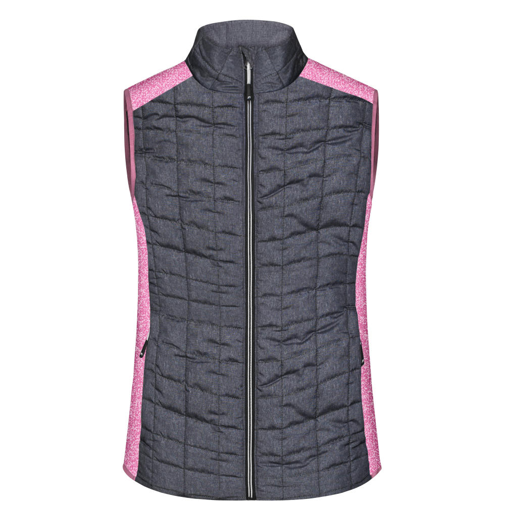 Ladies' Knitted Hybrid Vest-Weste im stylischen Materialmix