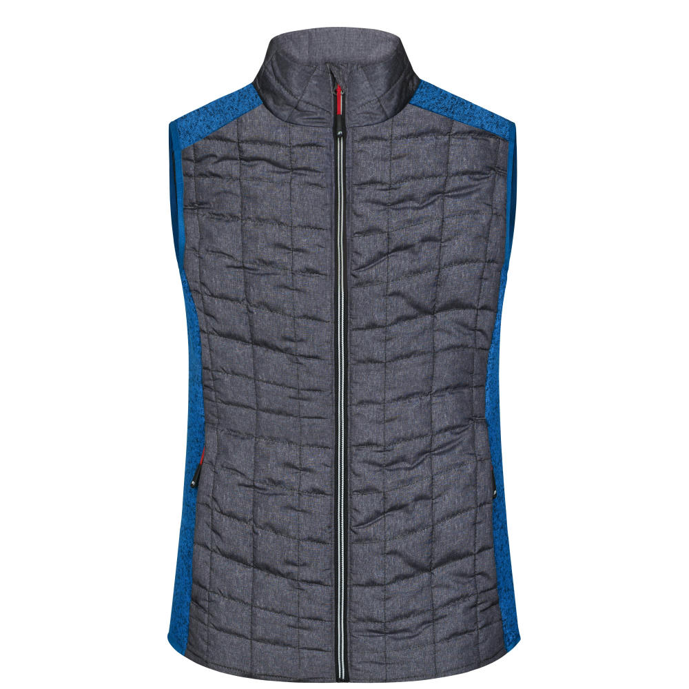 Ladies' Knitted Hybrid Vest-Weste im stylischen Materialmix