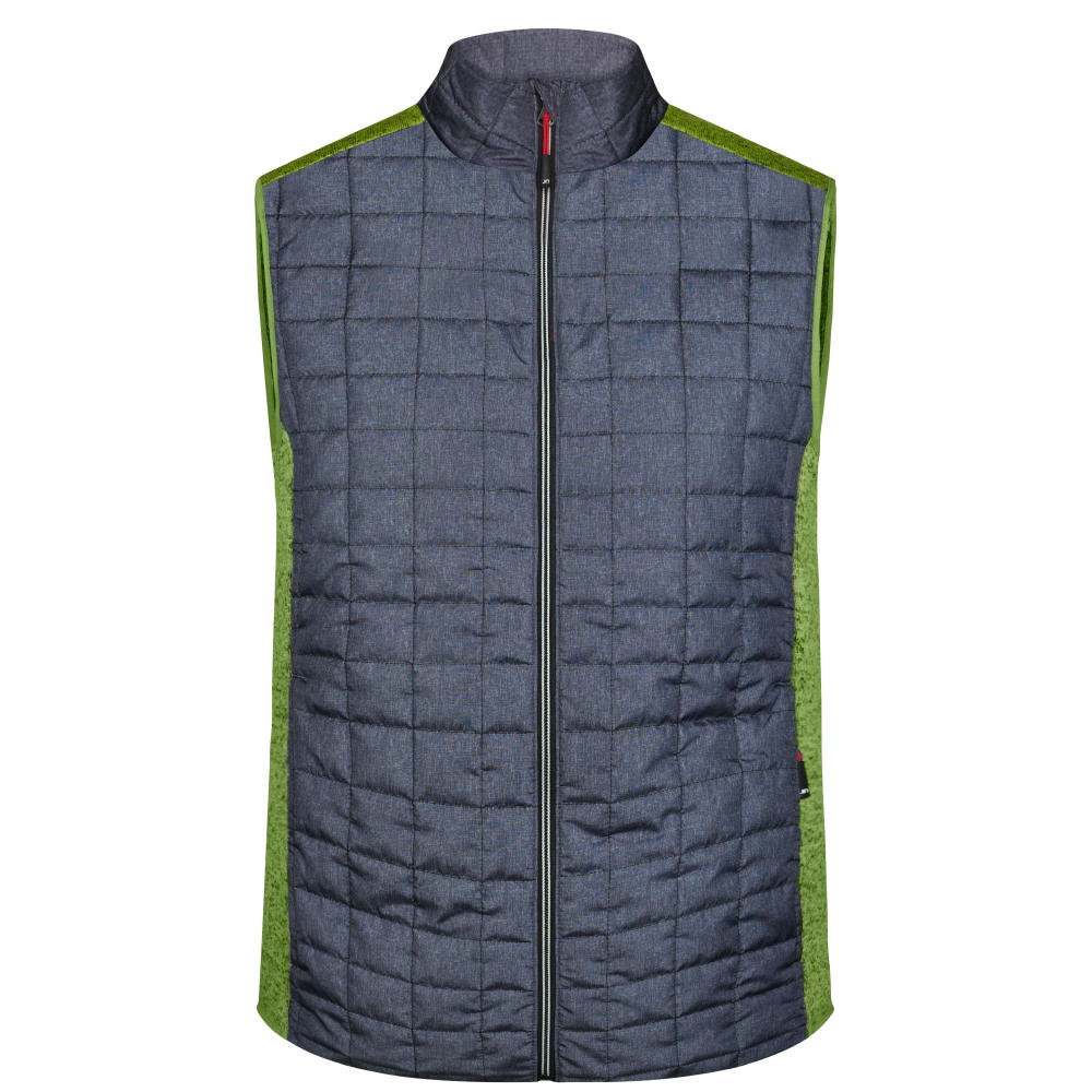 Men's Knitted Hybrid Vest-Weste im stylischen Materialmix