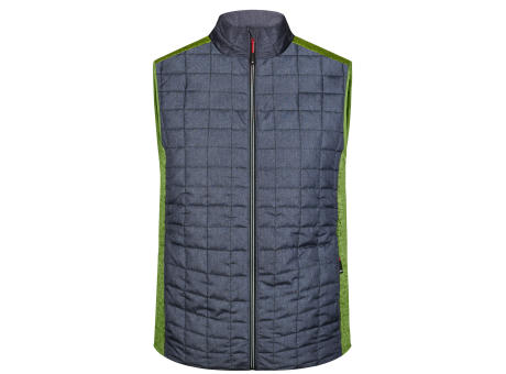 Men's Knitted Hybrid Vest-Weste im stylischen Materialmix