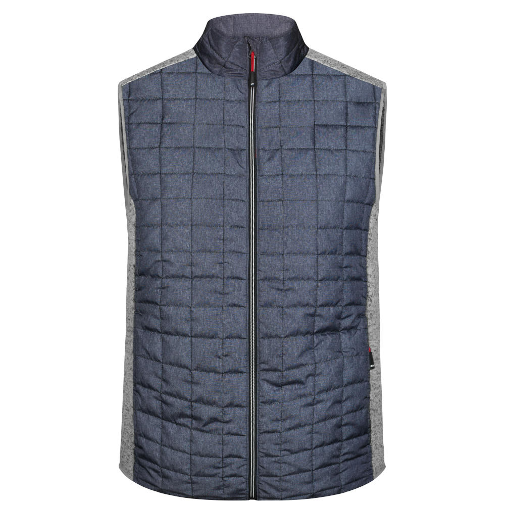 Men's Knitted Hybrid Vest-Weste im stylischen Materialmix