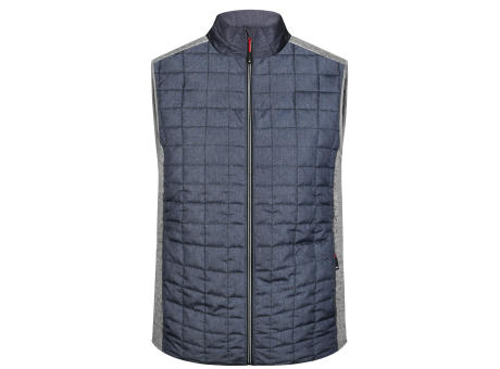 Men's Knitted Hybrid Vest-Weste im stylischen Materialmix