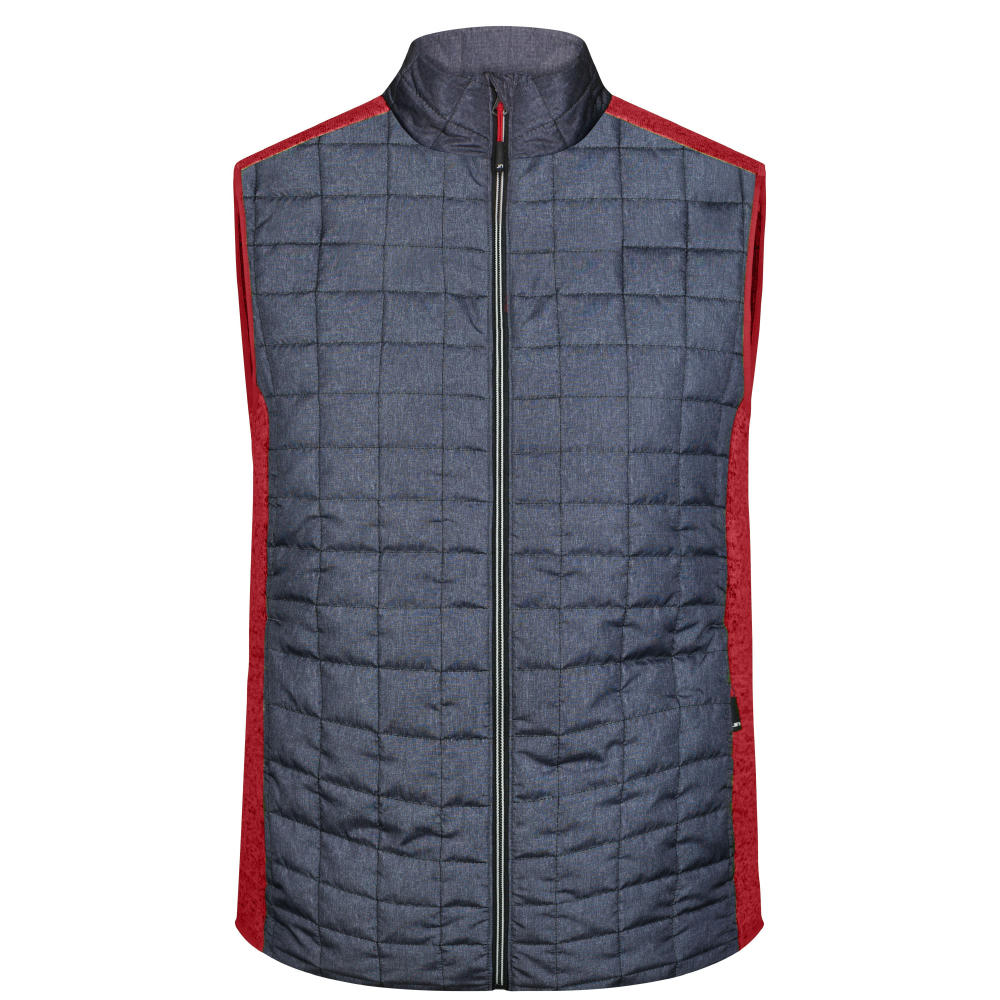 Men's Knitted Hybrid Vest-Weste im stylischen Materialmix