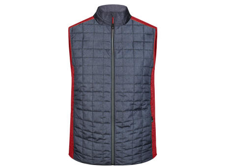 Men's Knitted Hybrid Vest-Weste im stylischen Materialmix